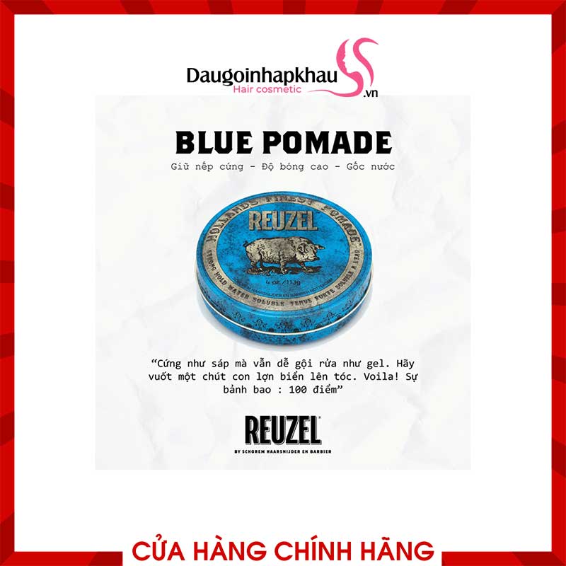 Sáp Reuzel Blue Pomade Giữ Nếp Vừa Sáp Reuzel Blue Pomade Giữ Nếp Vừa