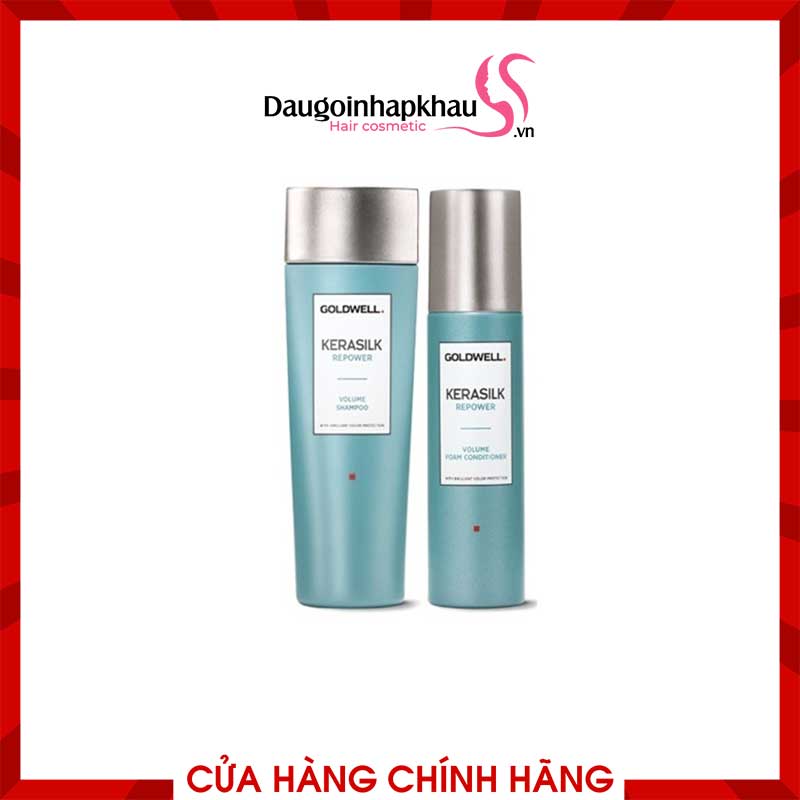 Cặp Dầu Gội Xả Goldwell Kerasilk Repower Volume Cặp Dầu Gội Xả Goldwell Kerasilk Repower Volume