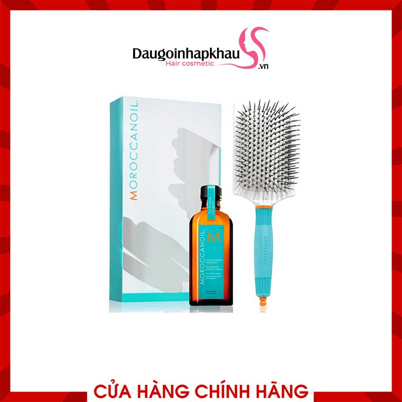 Combo Tinh Dầu Dưỡng Tóc Moroccanoil 100ml + Lược Moroccanoil