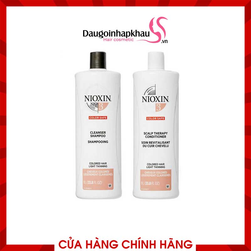 Cặp Dầu Gội Xả NIOXIN Số 3 Chống Rụng Tóc  Cặp Dầu Gội Xả NIOXIN Số 3 Chống Rụng Tóc