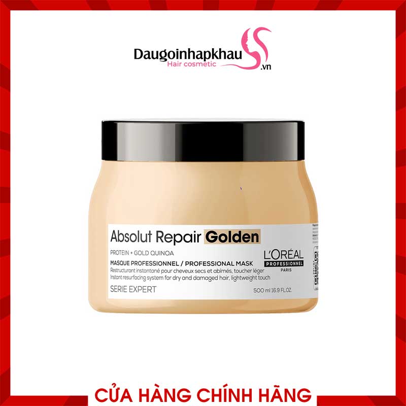 Hấp Dầu Loreal Absolut Repair Golden Nhũ Vàng 