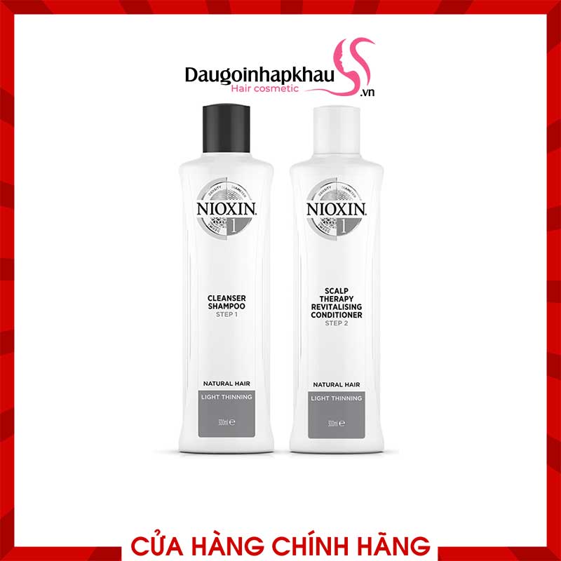 Cặp Dầu Gội Xả NIOXIN Số 1 Chống Rụng Tóc  Cặp Dầu Gội Xả NIOXIN Số 1 Chống Rụng Tóc